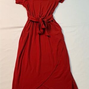 Smash + Tess Midi Dress The Rebecca Wrap Dress Size Small with Pockets